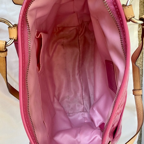 Coach Leah Pink Patent Leather Tote - Picture 8 of 10